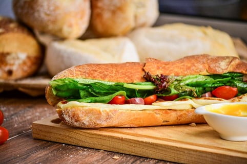 En lækker sandwich. Sund frokost