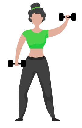 Kvinde der laver en workout